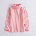 Kids winter solid color turtle neck long sleeved t shirt clothes